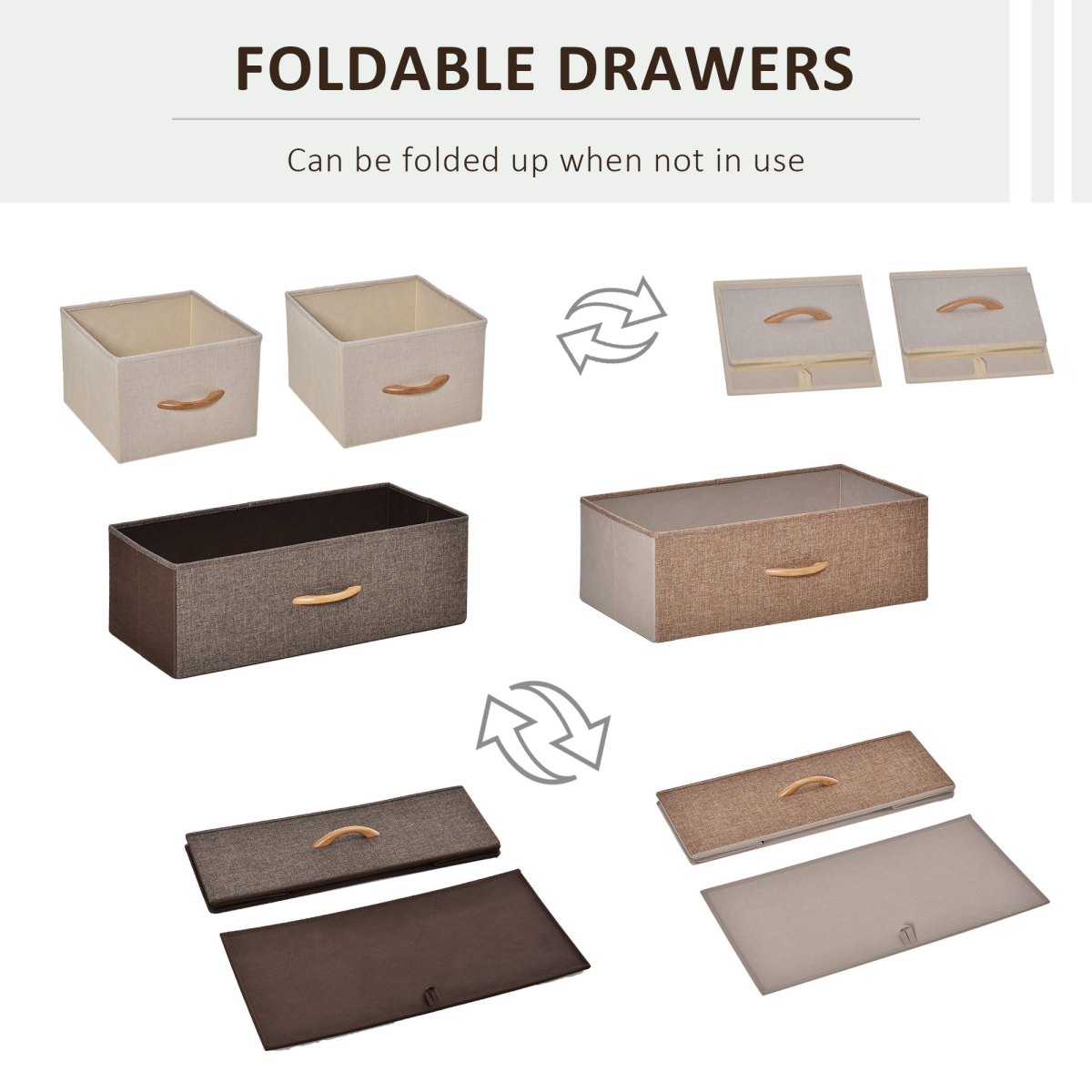 ```html
<h1>HOMCOM Fabric Drawer Dresser Tower with 4 Drawers & MDF Top Shelf</h1>
```