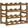 Bamboo Wine Rack 16 Bottles, 4-Tier Countertop Display Storage Shelf HTML